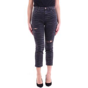 J Brand Jeans JB002957 Black  Dazzle Destruct High Rise Crop in Ruby